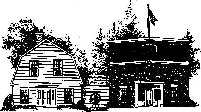 [Building with addition sketch]